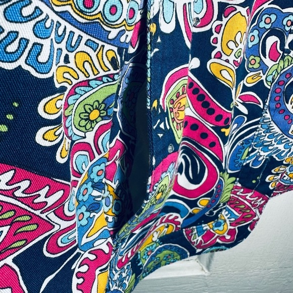 Koret City Blues Women’s Paisley Floral Colorful Stretch Twill Jacket Size Large - Picture 4 of 5